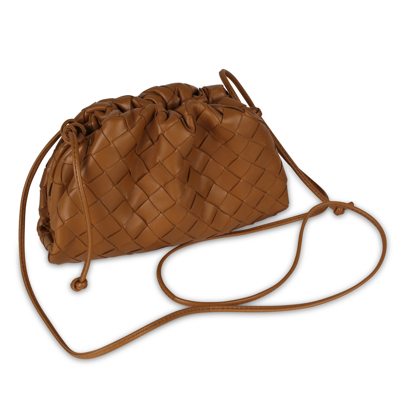 Bottega Veneta Mini Woven Pouch - Caramel