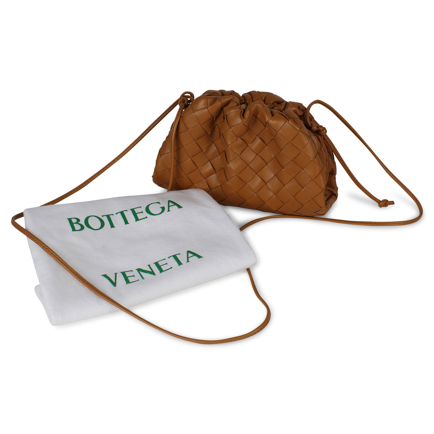 Bottega Veneta Mini Woven Pouch - Caramel