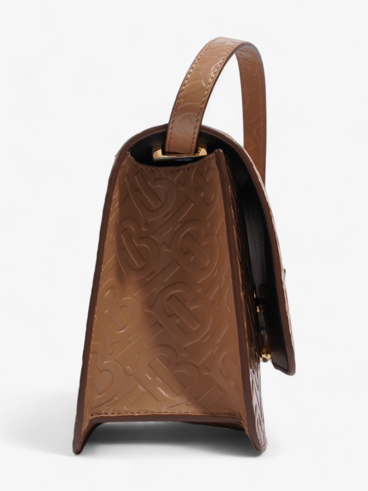 Burberry TB Bag Light Camel Calfskin Leather Small