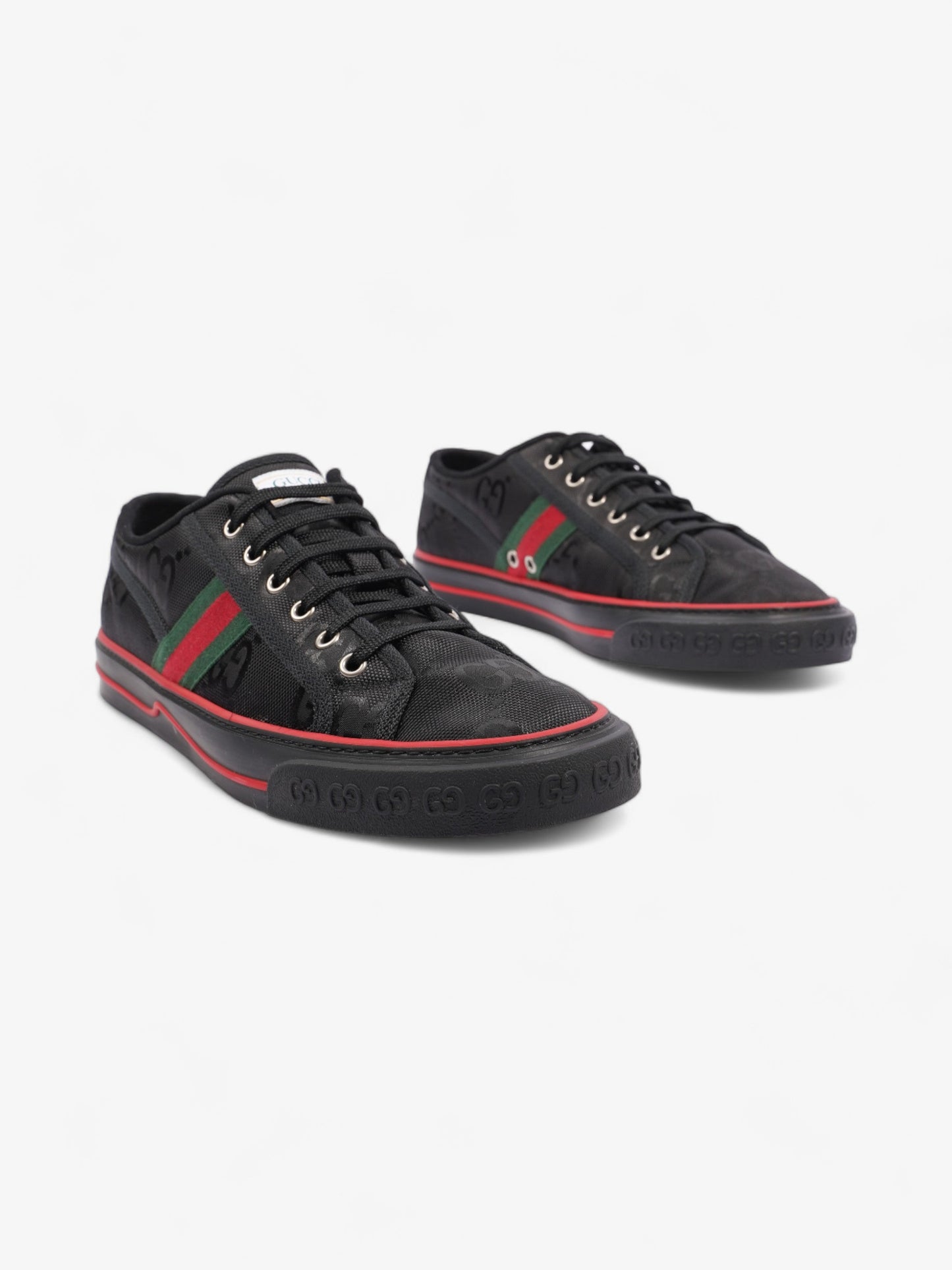 Gucci Off The Grid Sneakers Black / Red / Green Canvas EU 44 UK 10