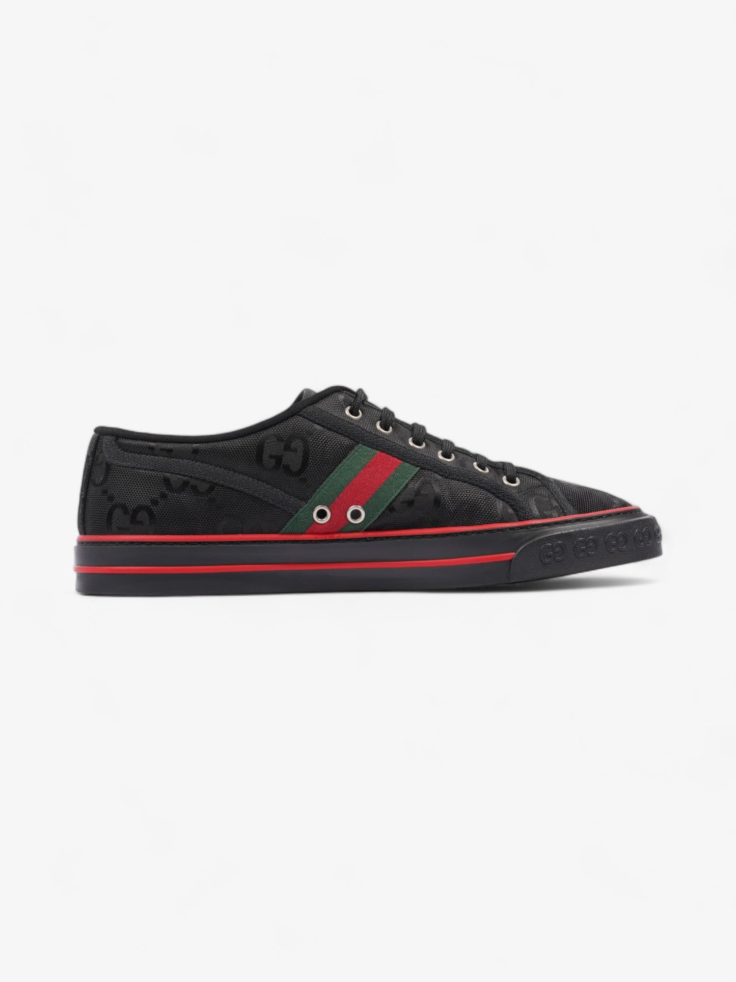 Gucci Off The Grid Sneakers Black / Red / Green Canvas EU 44 UK 10