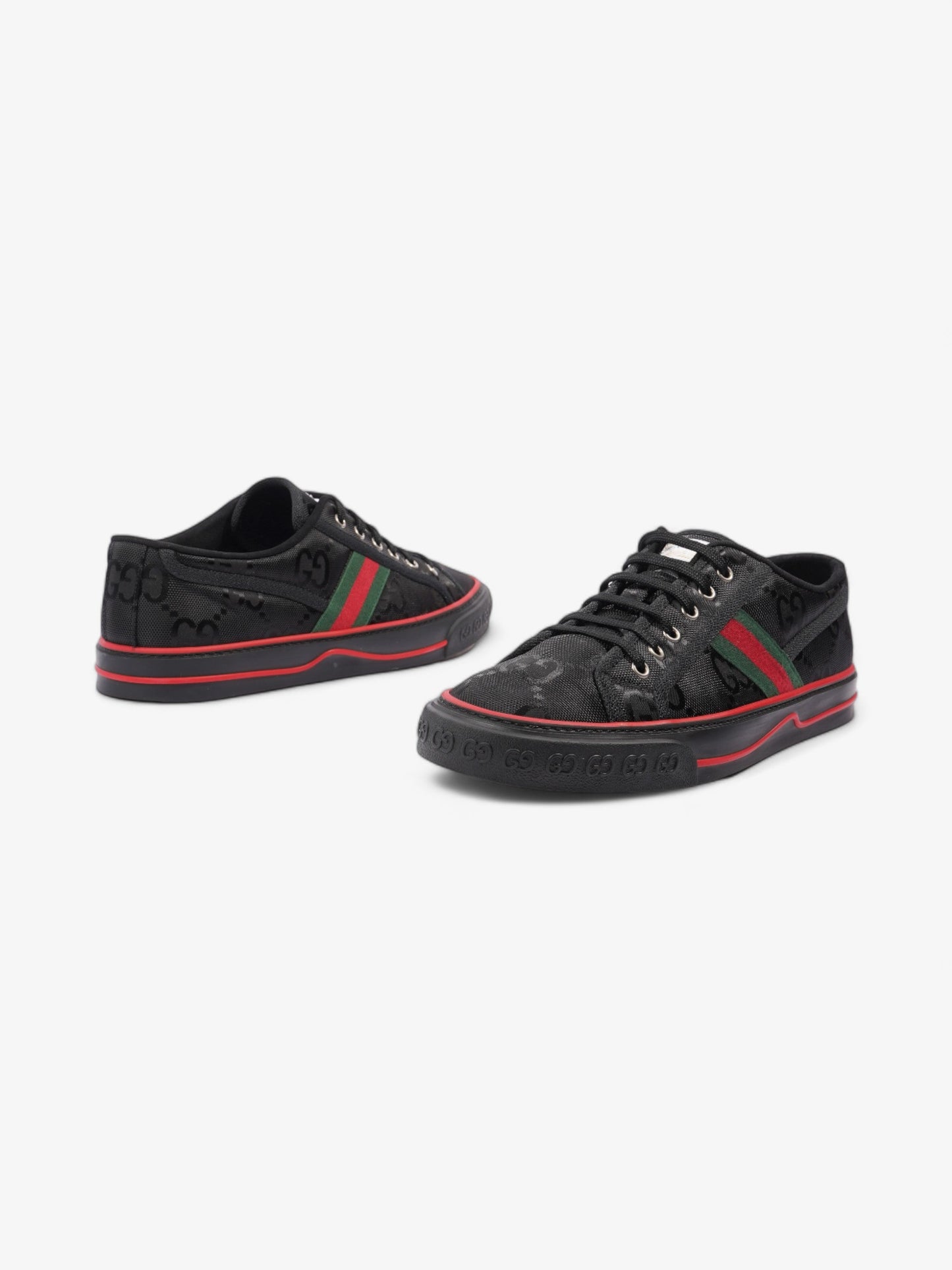 Gucci Off The Grid Sneakers Black / Red / Green Canvas EU 44 UK 10