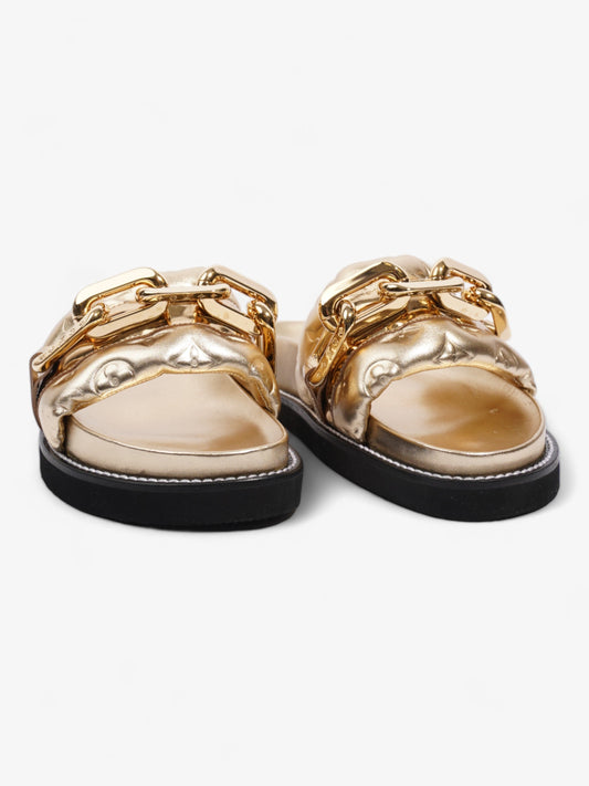 Louis Vuitton LV Sunset Flat Comfort Gold Calfskin Leather EU 40 UK 7