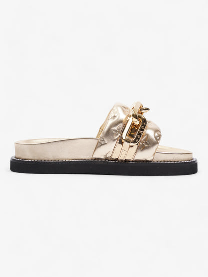 Louis Vuitton LV Sunset Flat Comfort Gold Calfskin Leather EU 40 UK 7