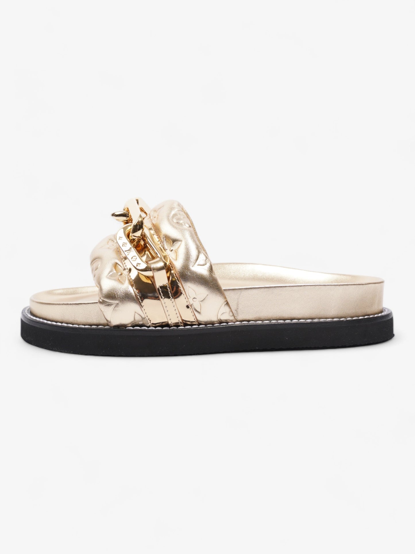 Louis Vuitton LV Sunset Flat Comfort Gold Calfskin Leather EU 40 UK 7