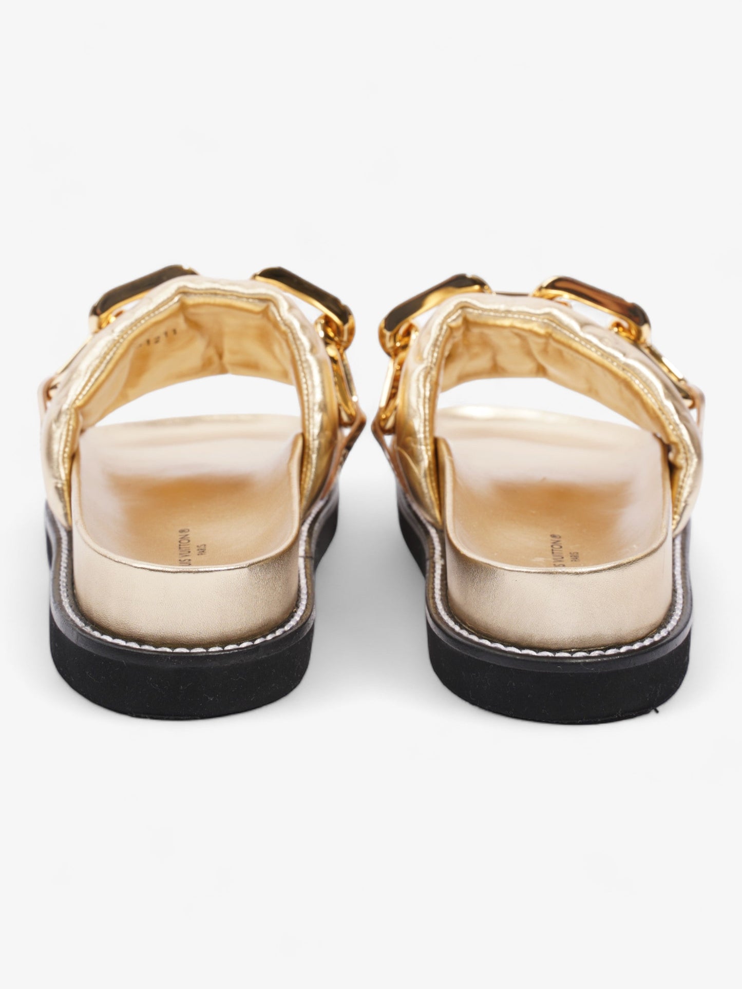 Louis Vuitton LV Sunset Flat Comfort Gold Calfskin Leather EU 40 UK 7