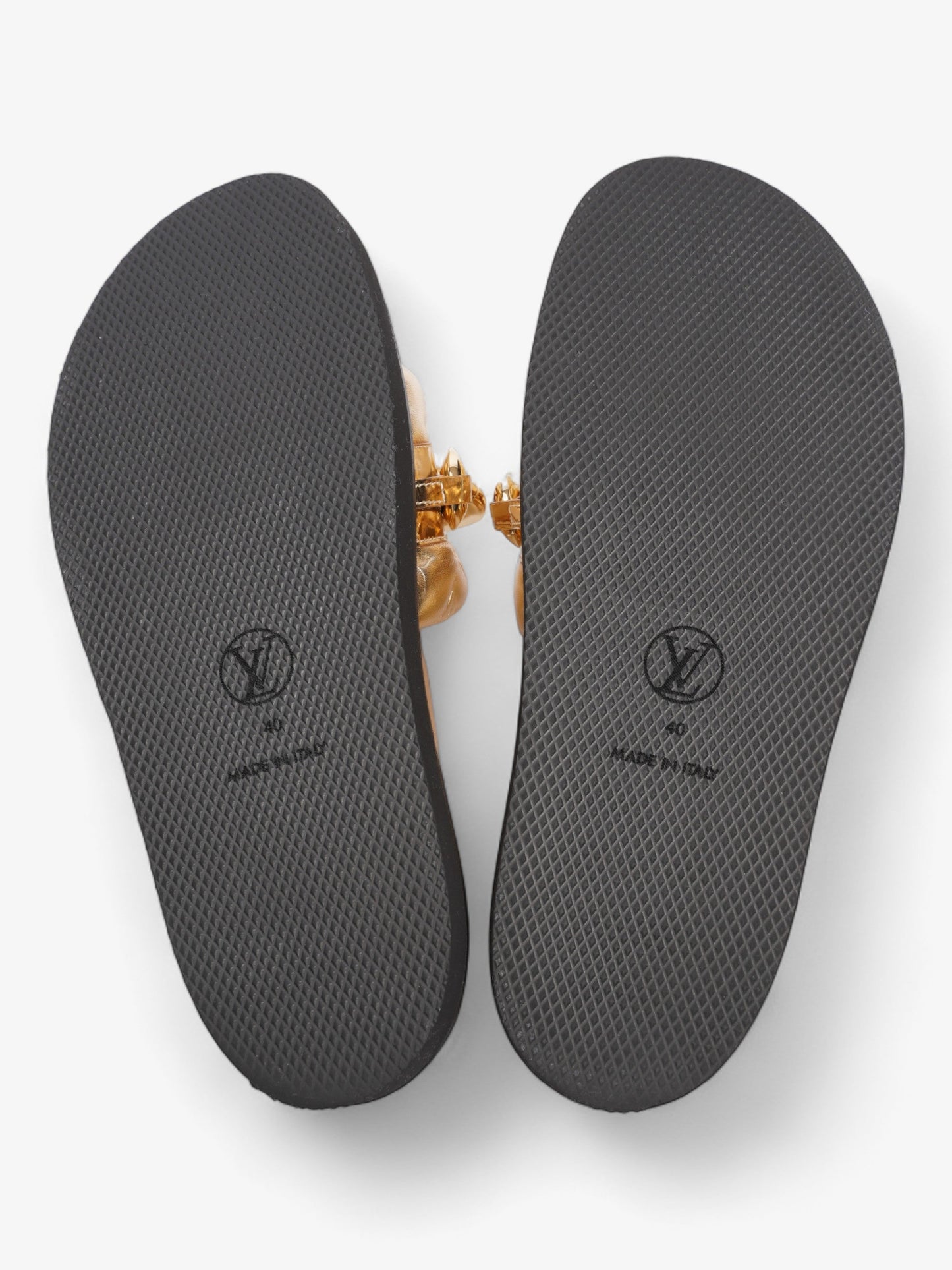 Louis Vuitton LV Sunset Flat Comfort Gold Calfskin Leather EU 40 UK 7