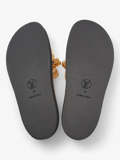 Louis Vuitton LV Sunset Flat Comfort Gold Calfskin Leather EU 40 UK 7