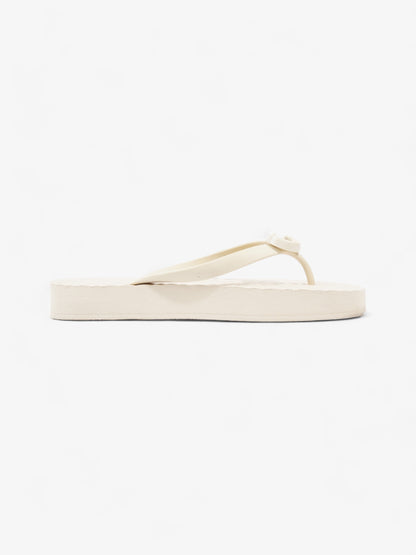 Gucci Marmont Thong Sandal Cream Rubber EU 42 UK 9