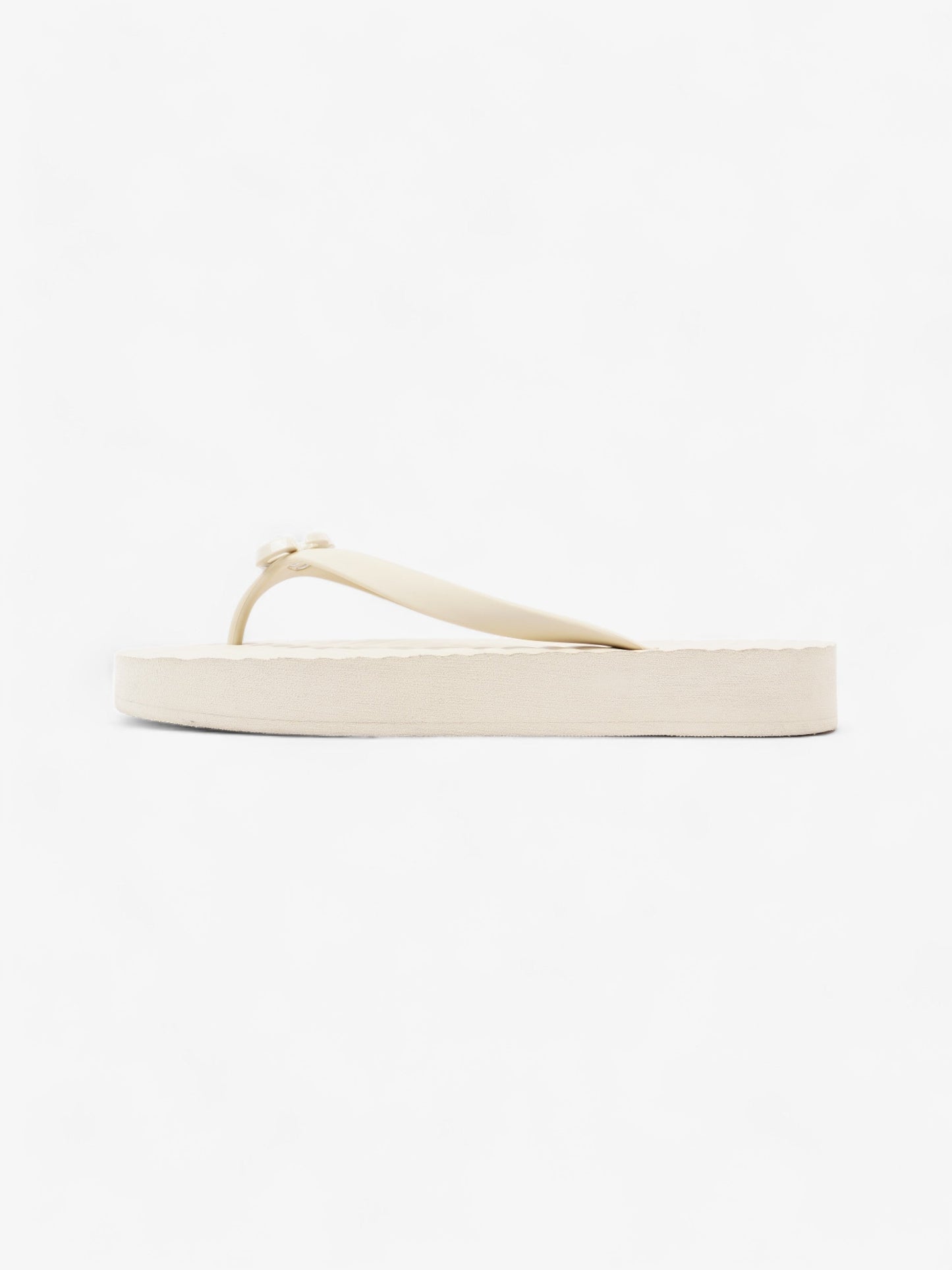 Gucci Marmont Thong Sandal Cream Rubber EU 42 UK 9