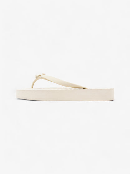 Gucci Marmont Thong Sandal Cream Rubber EU 42 UK 9