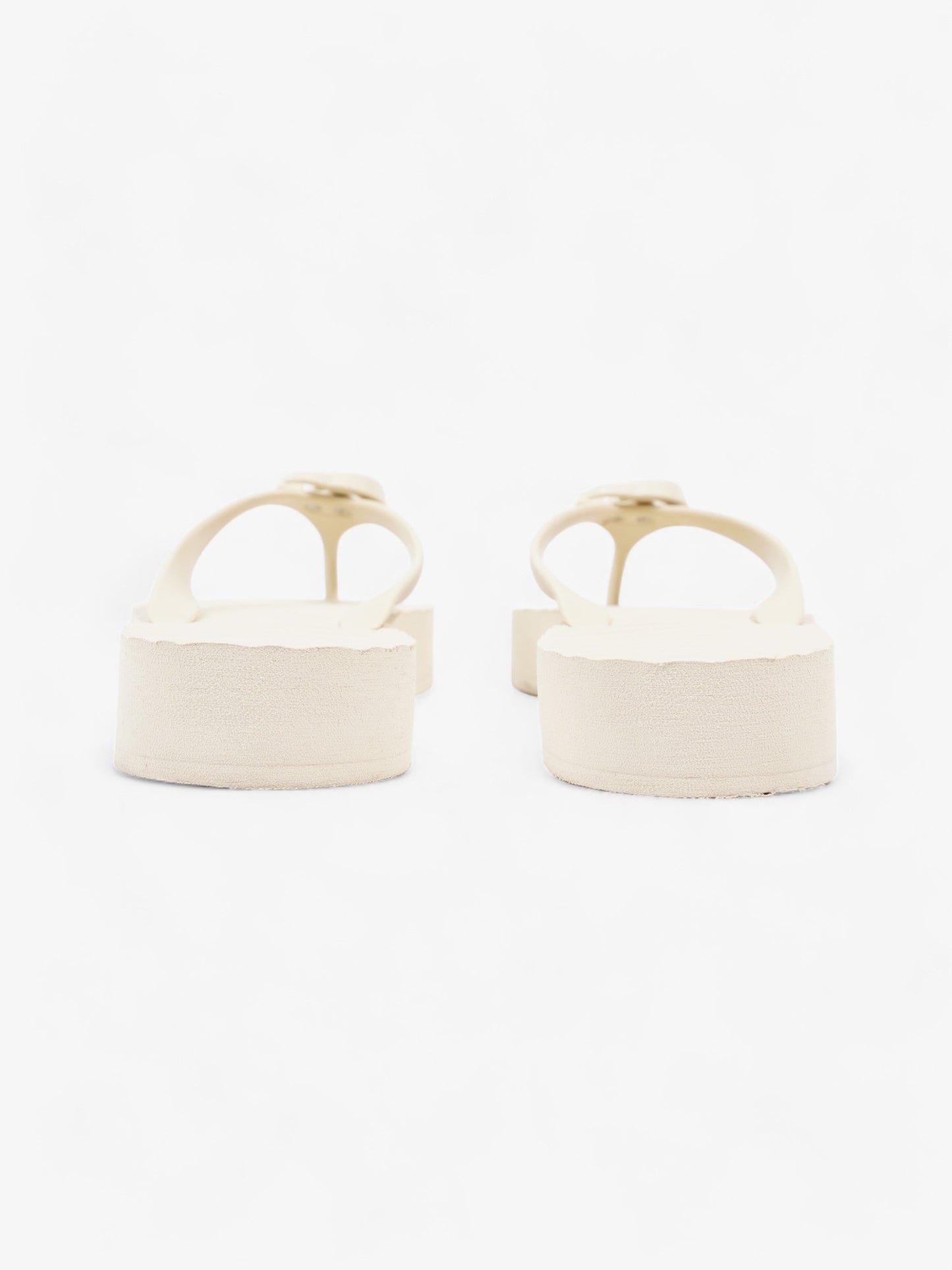 Gucci Marmont Thong Sandal Cream Rubber EU 42 UK 9