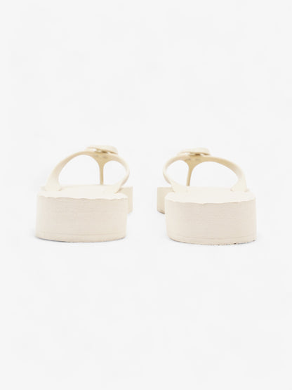 Gucci Marmont Thong Sandal Cream Rubber EU 42 UK 9