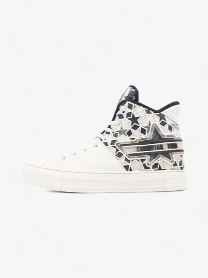 Christian Dior Walk'n'Dior Star Sneakers White / Navy Leather EU 41 UK 7