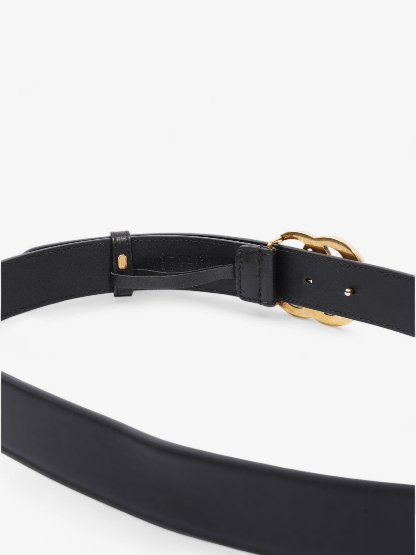 Gucci GG Marmont Belt Black / Gold Leather 85cm / 34"