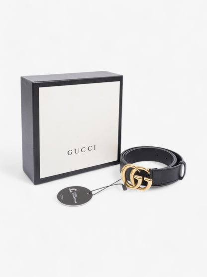 Gucci GG Marmont Belt Black / Gold Leather 85cm / 34"