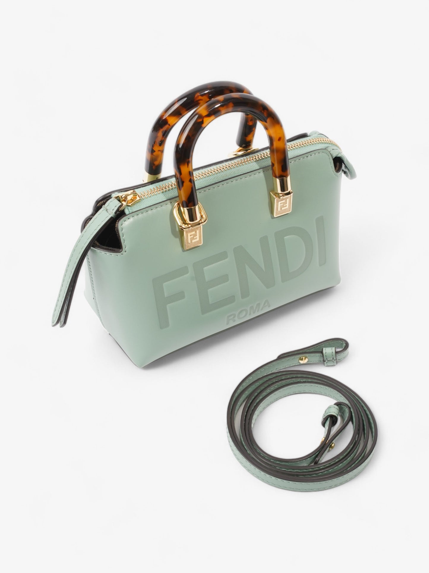 Fendi By The Way Light Green Leather Mini