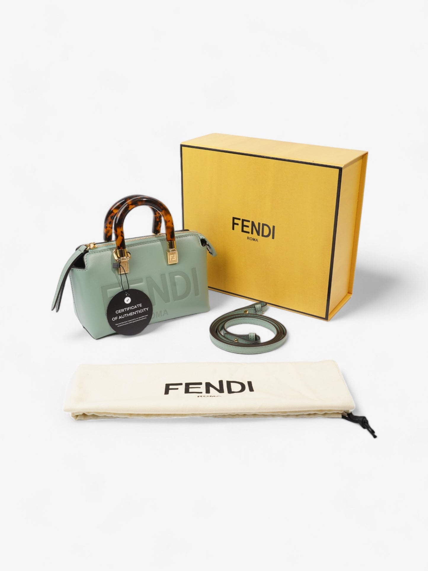 Fendi By The Way Light Green Leather Mini