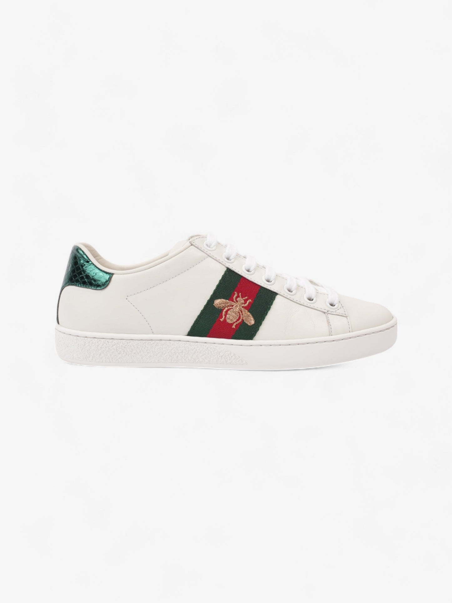 Gucci Ace Sneakers with Bee White / Red / Green Leather EU 35 UK 2
