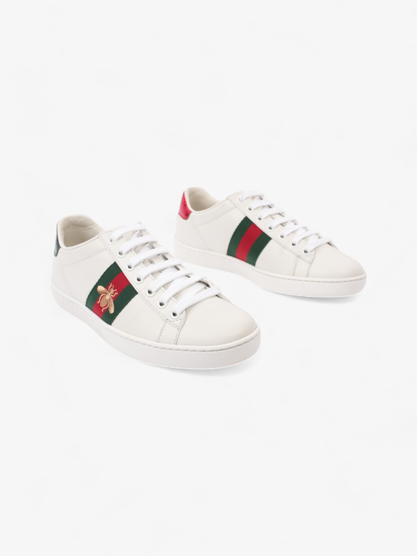 Gucci Ace Sneakers with Bee White / Red / Green Leather EU 35 UK 2