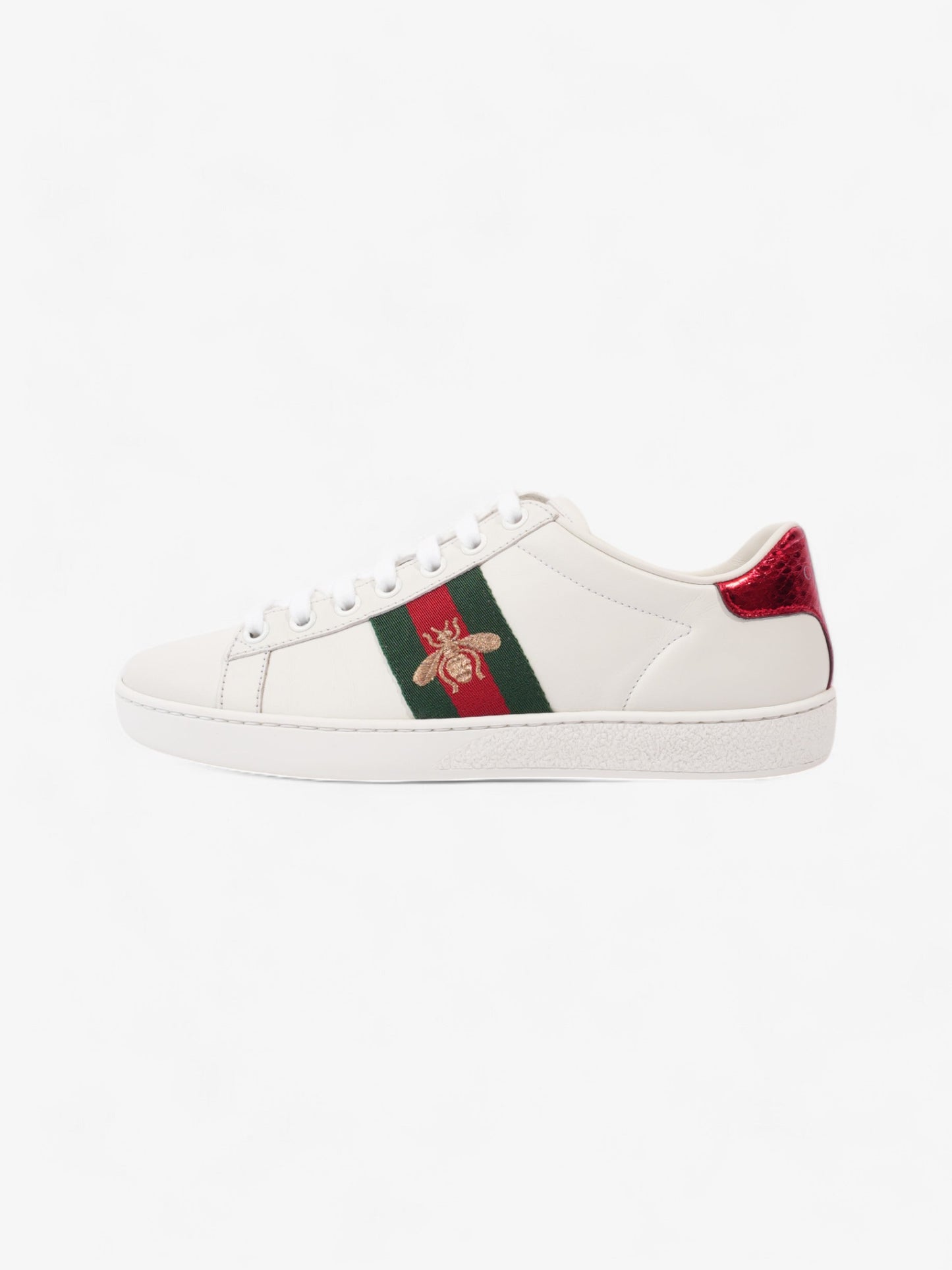 Gucci Ace Sneakers with Bee White / Red / Green Leather EU 35 UK 2