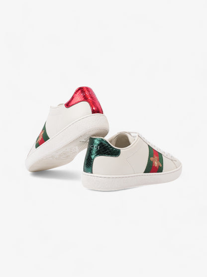 Gucci Ace Sneakers with Bee White / Red / Green Leather EU 35 UK 2