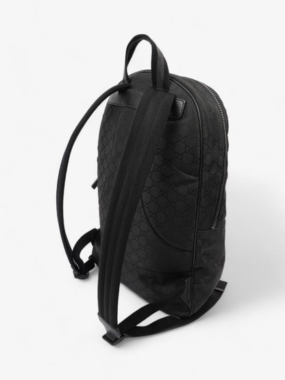 Gucci Double Zip Backpack Black GG Supreme Nylon