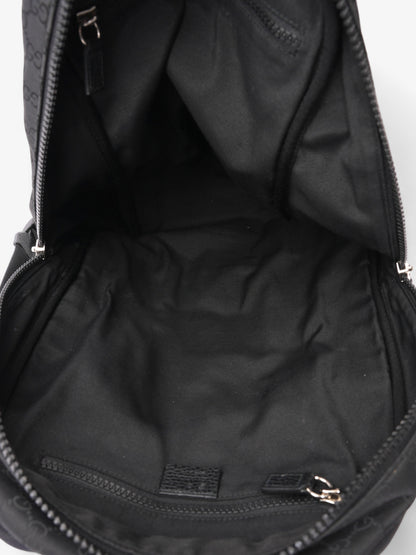 Gucci Double Zip Backpack Black GG Supreme Nylon