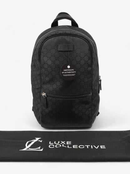 Gucci Double Zip Backpack Black GG Supreme Nylon