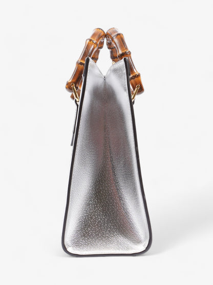 Gucci Diana Metallic Silver Leather Small