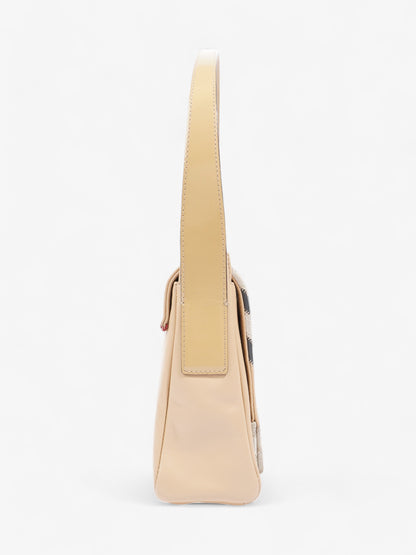 Burberry Shoulder Bag Beige / Red / Black Leather