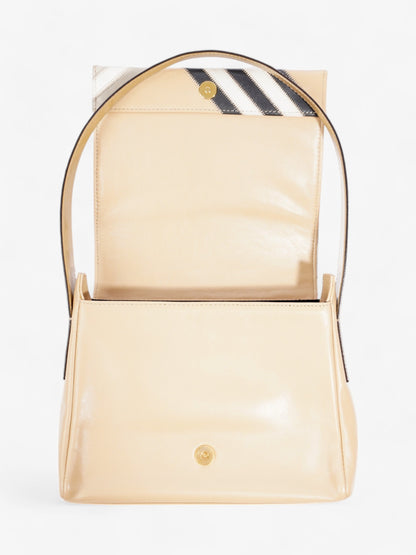 Burberry Shoulder Bag Beige / Red / Black Leather