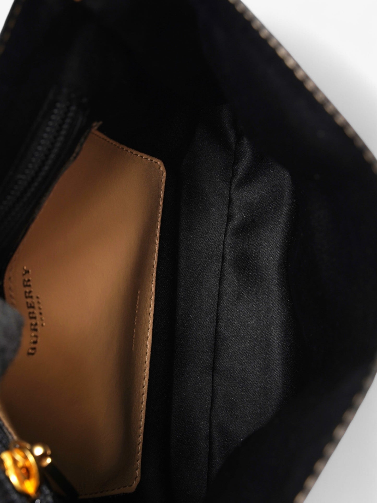 Burberry Shoulder Bag Beige / Red / Black Leather