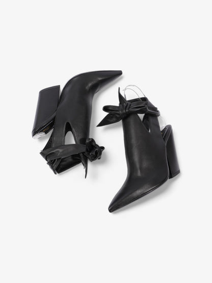 Burberry Leather Tie Pumps 100 Black Leather EU 35 UK 2