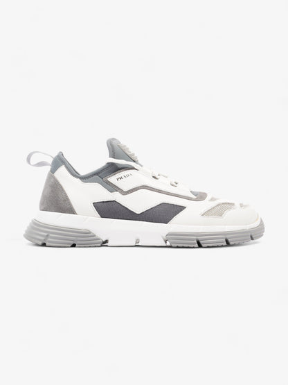 Prada Nevada Sport Low Top Sneaker White / Blue Leather EU 43.5 UK 9.5