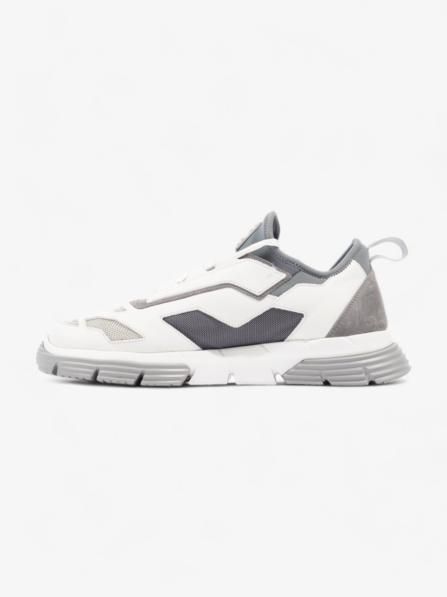 Prada Nevada Sport Low Top Sneaker White / Blue Leather EU 43.5 UK 9.5