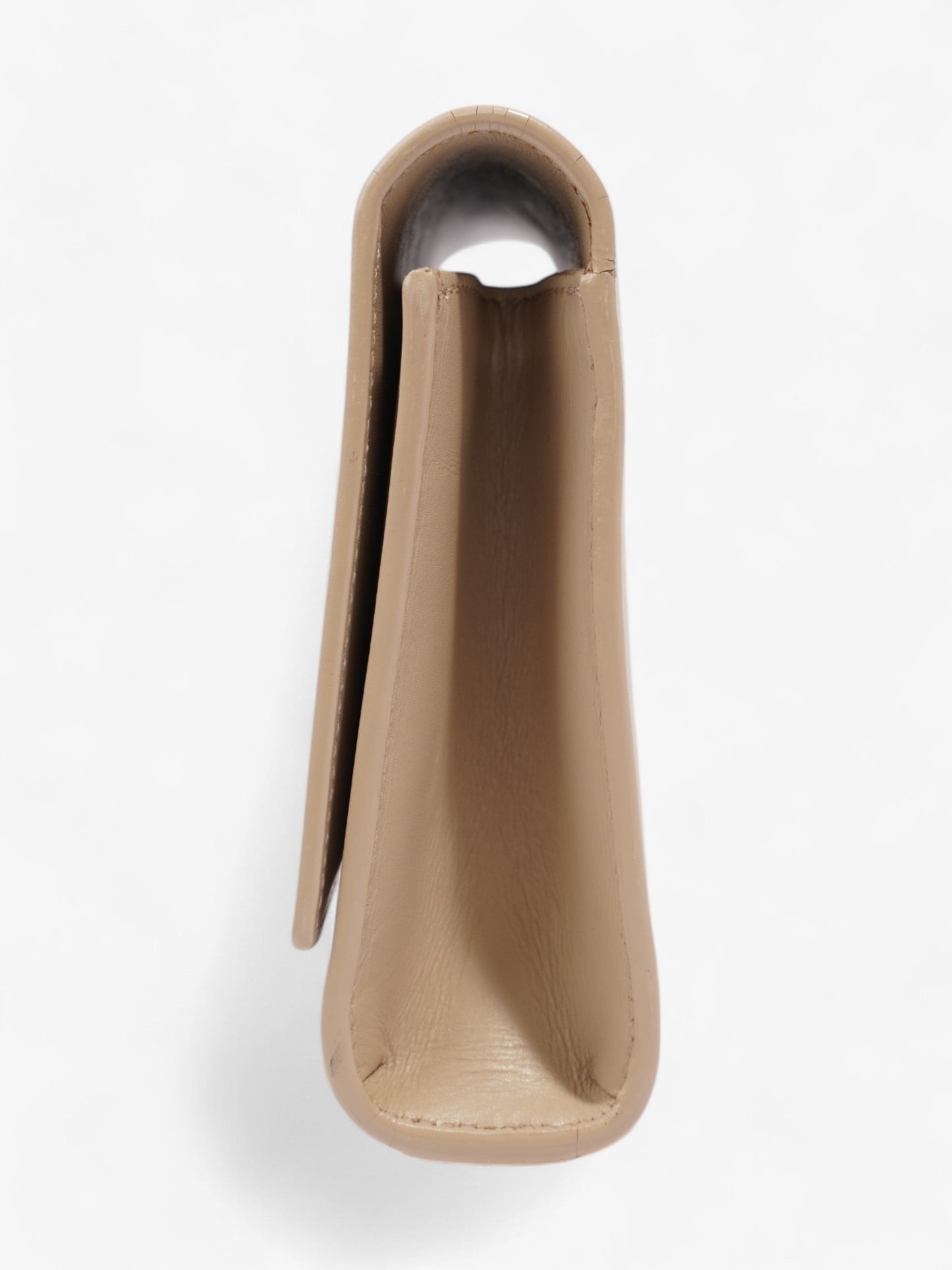 Saint Laurent Kate Monogram Clutch Beige Leather