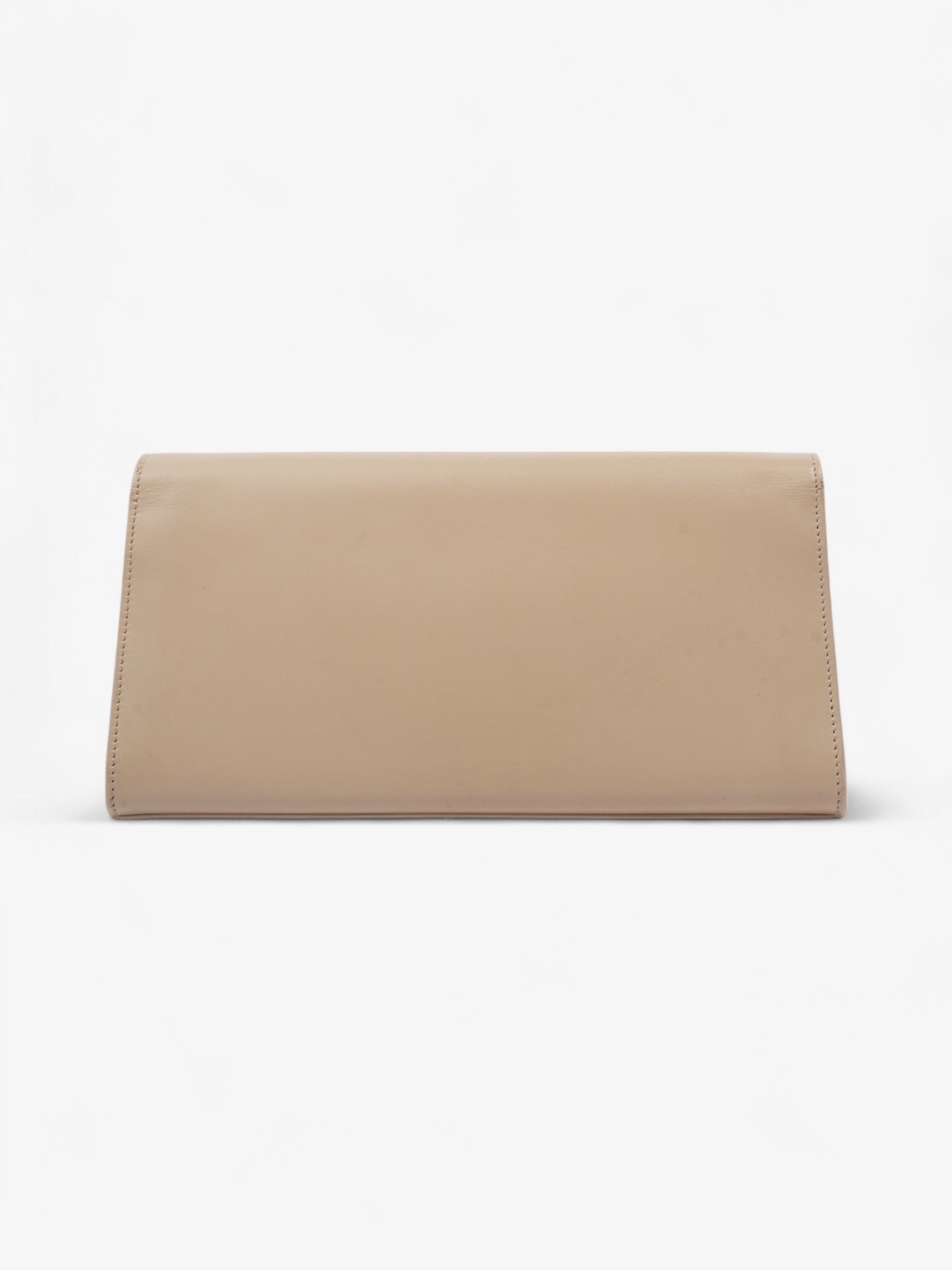 Saint Laurent Kate Monogram Clutch Beige Leather