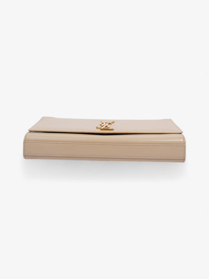 Saint Laurent Kate Monogram Clutch Beige Leather