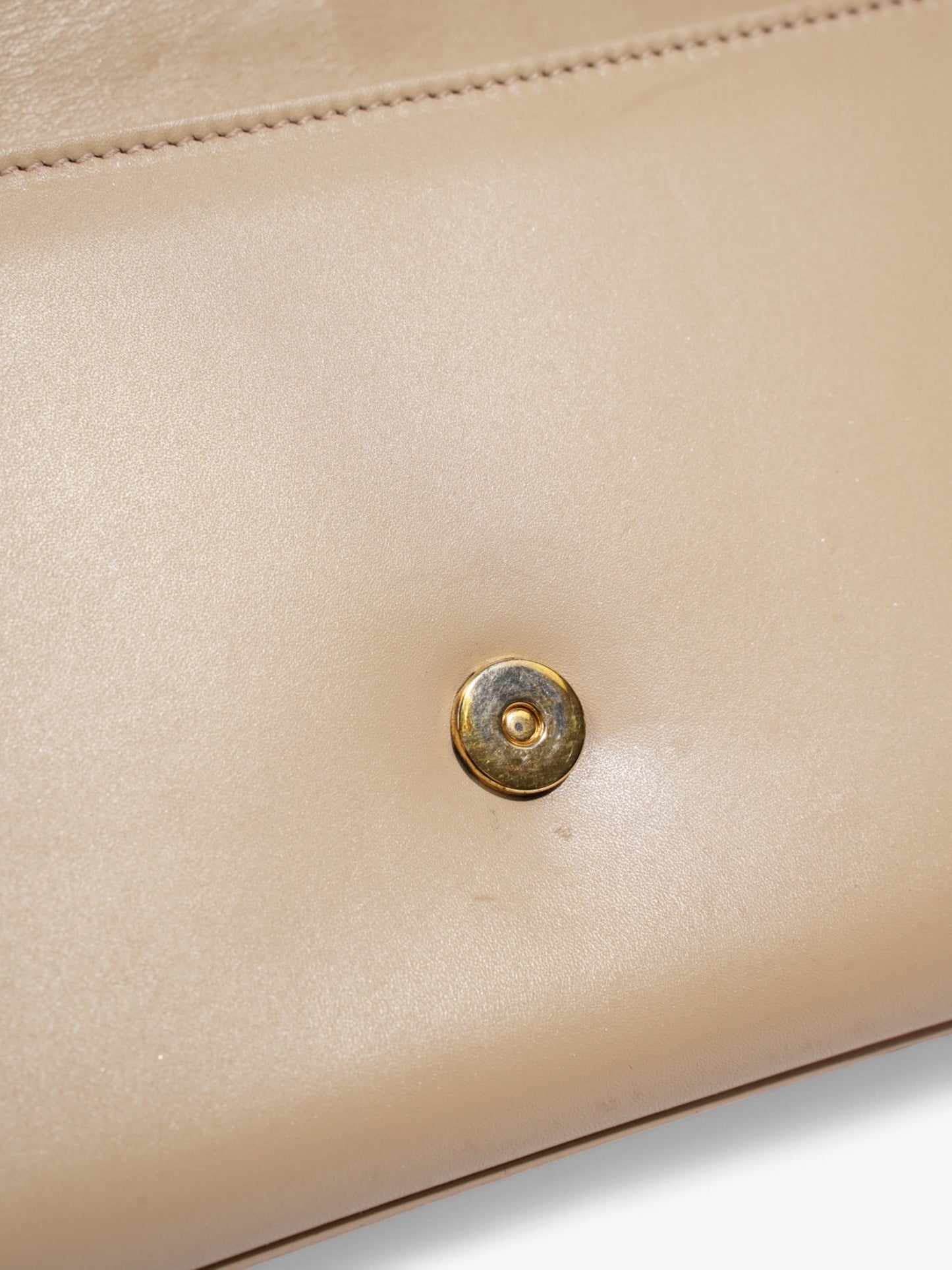 Saint Laurent Kate Monogram Clutch Beige Leather