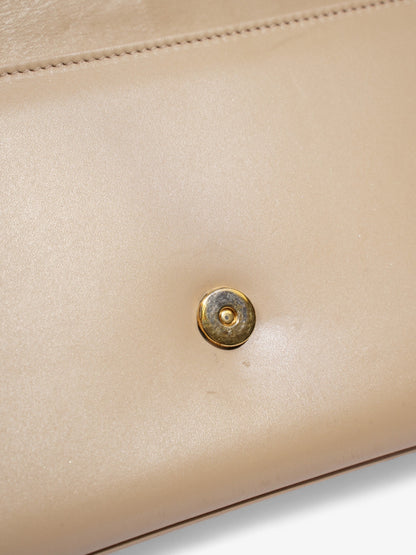 Saint Laurent Kate Monogram Clutch Beige Leather