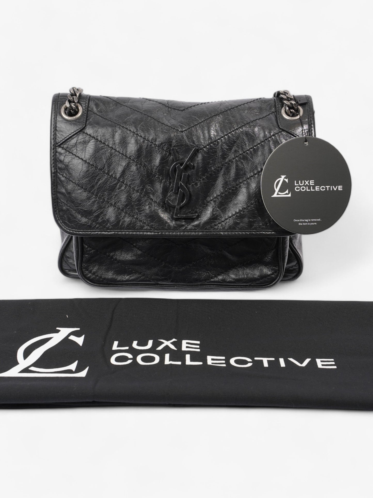 Saint Laurent Niki Black Leather Medium