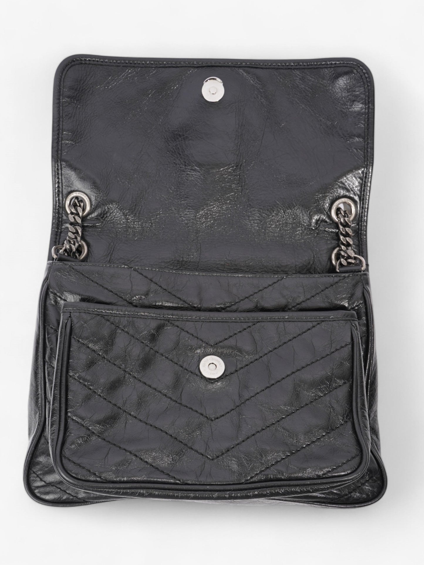 Saint Laurent Niki Black Leather Medium