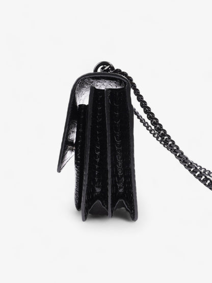 Saint Laurent Sunset Black Embossed Leather Medium