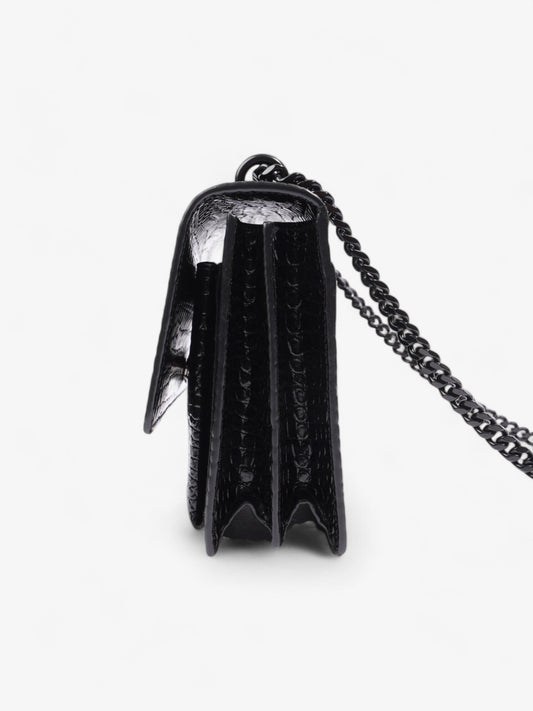 Saint Laurent Sunset Black Embossed Leather Medium