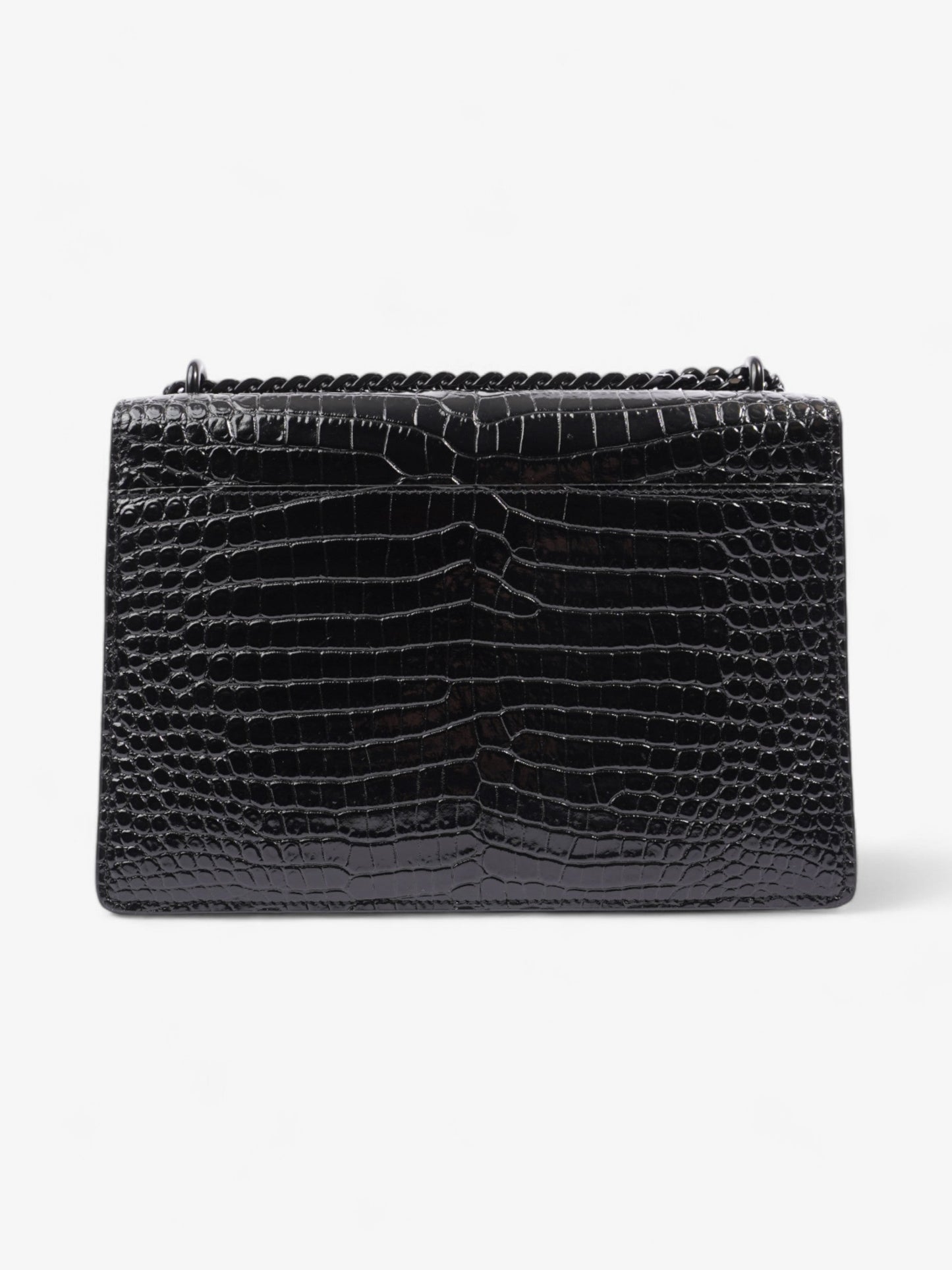 Saint Laurent Sunset Black Embossed Leather Medium