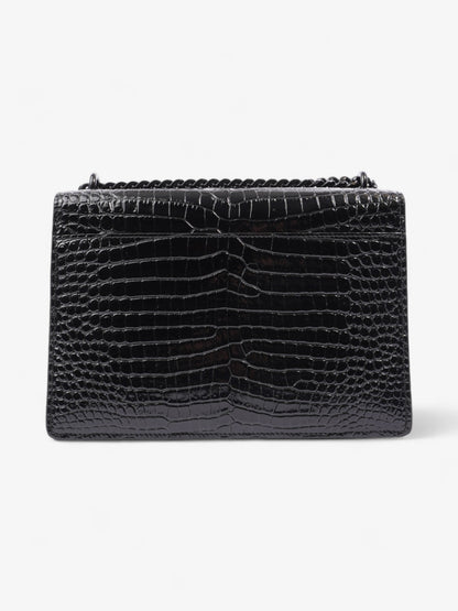 Saint Laurent Sunset Black Embossed Leather Medium