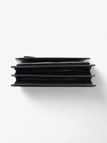 Saint Laurent Sunset Black Embossed Leather Medium