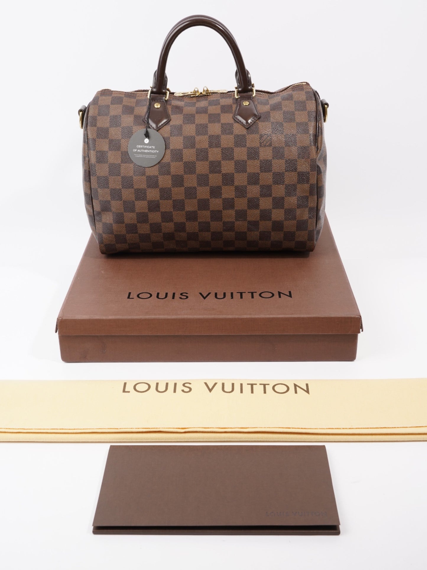 Louis Vuitton Speedy Bandoulière 30 Damier Ebene Coated Canvas