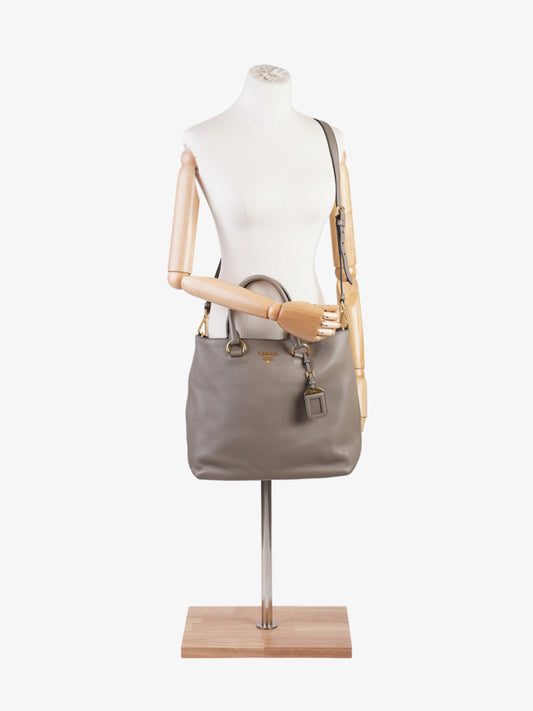 Prada Daino Grey Leather